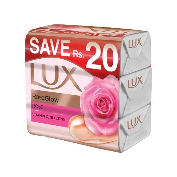 Lux Bundle Soap Rose Glow Pink 123g Large