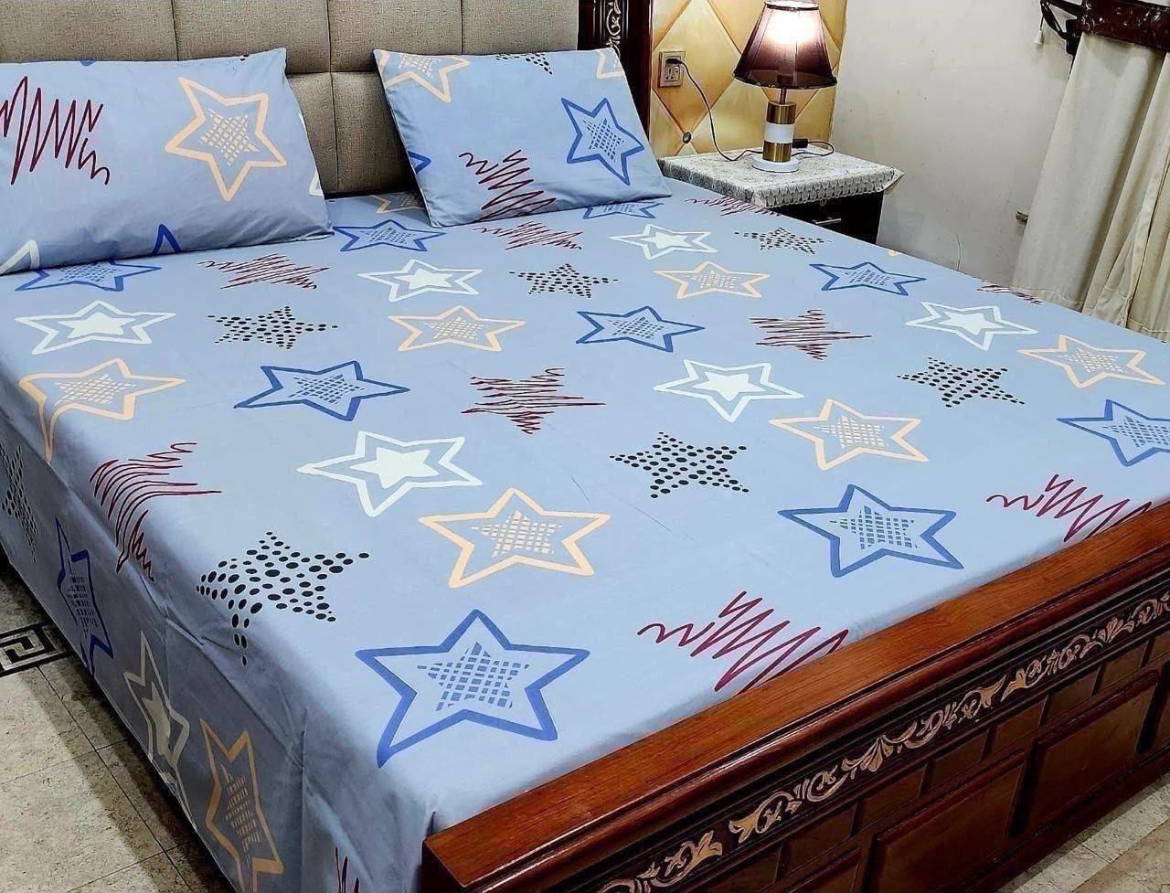 4pc Cotton BedSheet Set 60x90" - Design 10