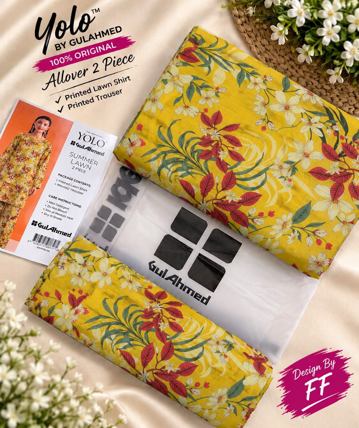 YOLO by Gul Ahmed Cords 2PC Lawn - DESIGN 16