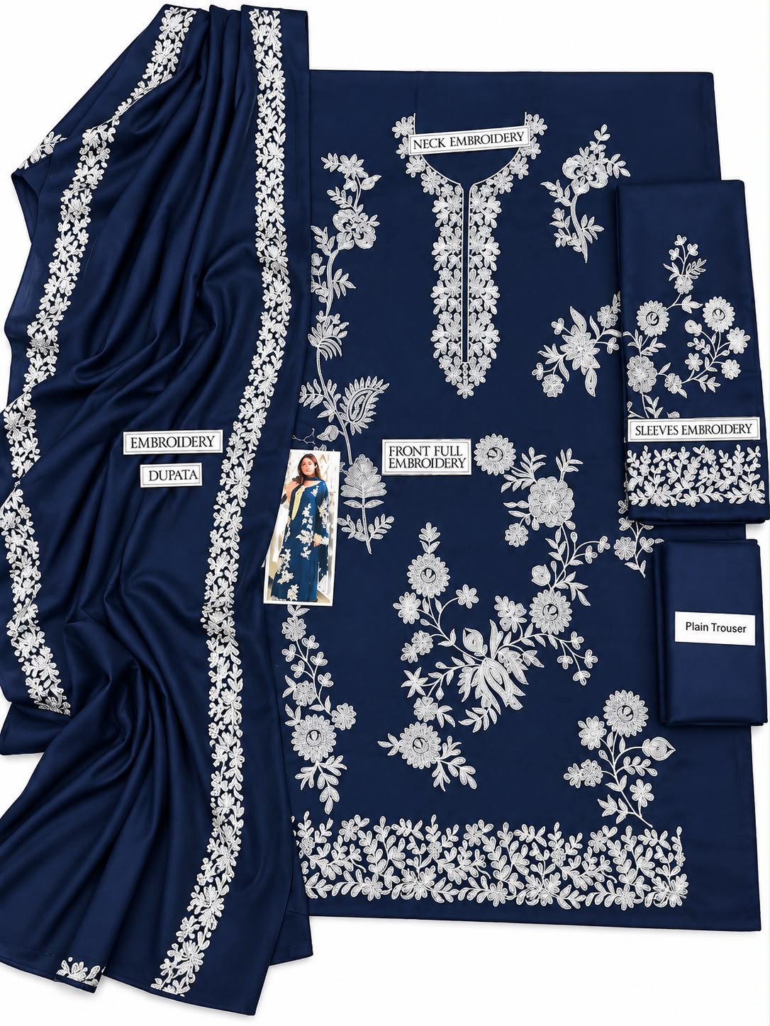 Vintage Wear by Hina Naaz Dhanak 3pc - DESIGN 04