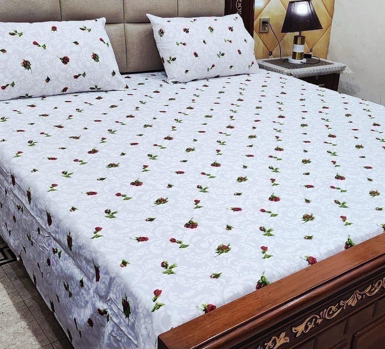 4pc Cotton BedSheet Set 60x90" - Design 12