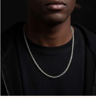 Mens Neck Chain (Silver) 3