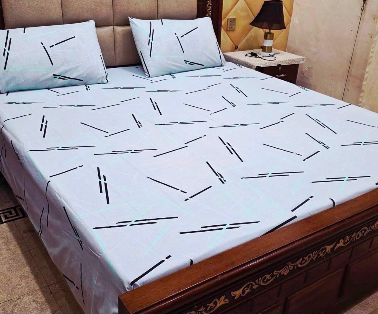 4pc Cotton BedSheet Set 60x90" - Design 8