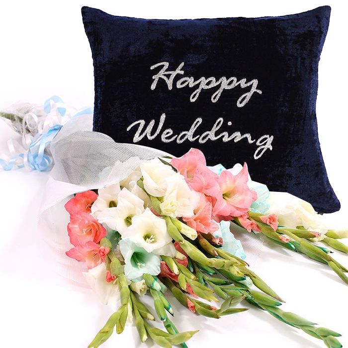 Wedding Cushion with Gladiolus