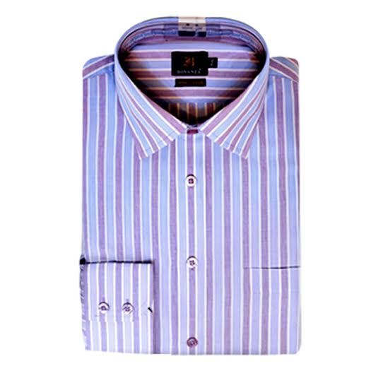 Pink and Purple Stripes Formal Shirt
