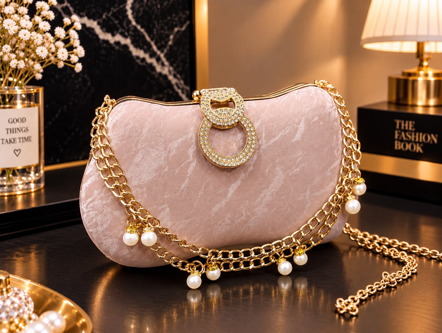 Metal Top Lock Hand Clutch for Girls - DESIGN 05