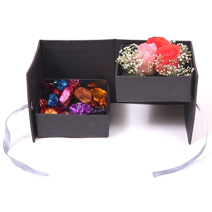 Roses with Chocos in a Box