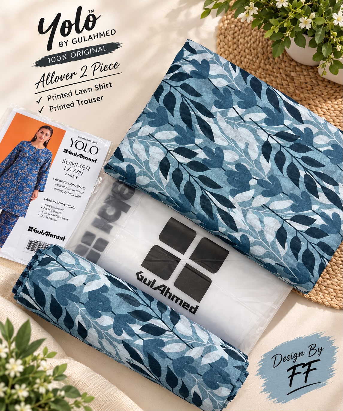 YOLO by Gul Ahmed Cords 2PC Lawn - DESIGN 04