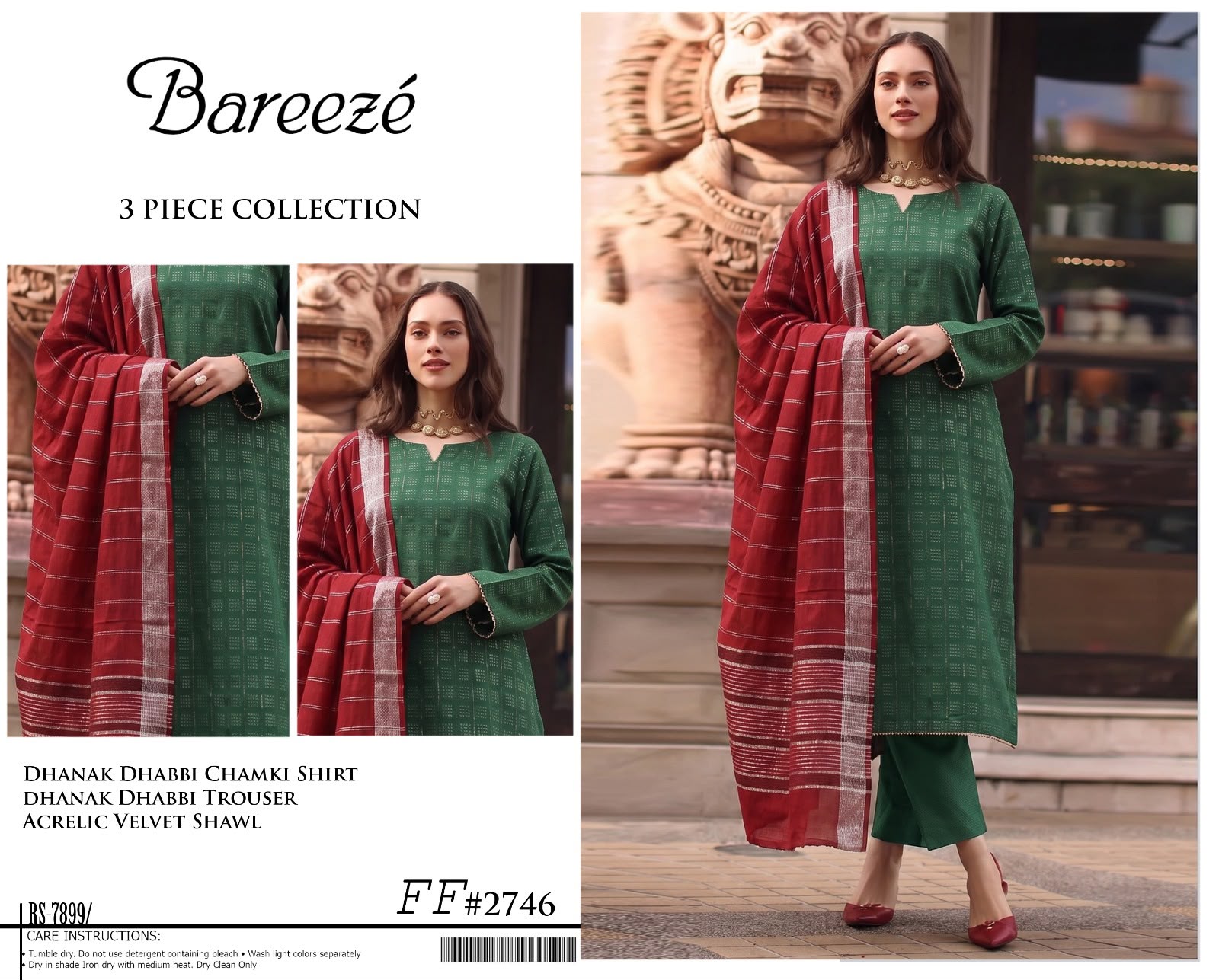 Bareeze Dhanak 3PC Suit D#2746 - DESIGN 02