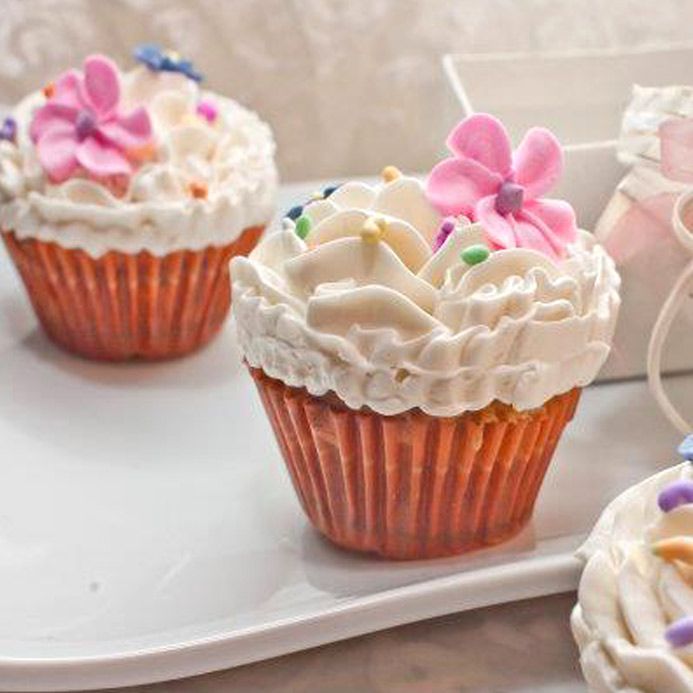 Floral Mini Cup Cakes From Kitchen Cuisine
