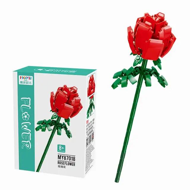 Moyu Creative DIY Brick Garden Plant Toys Flowers Building Block Gift (6 boxes set)-87018