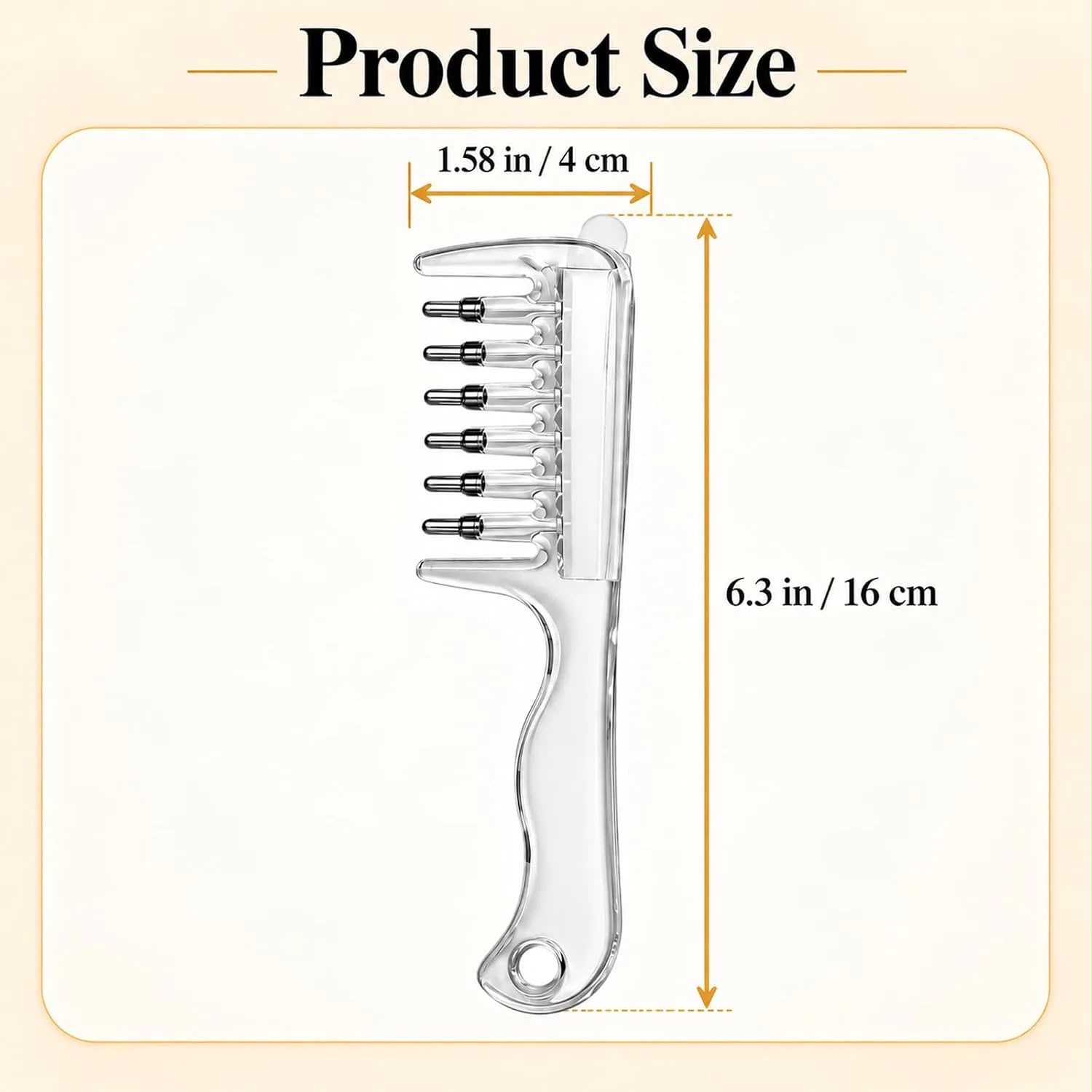 Transparent Hair Oil Comb Applicator