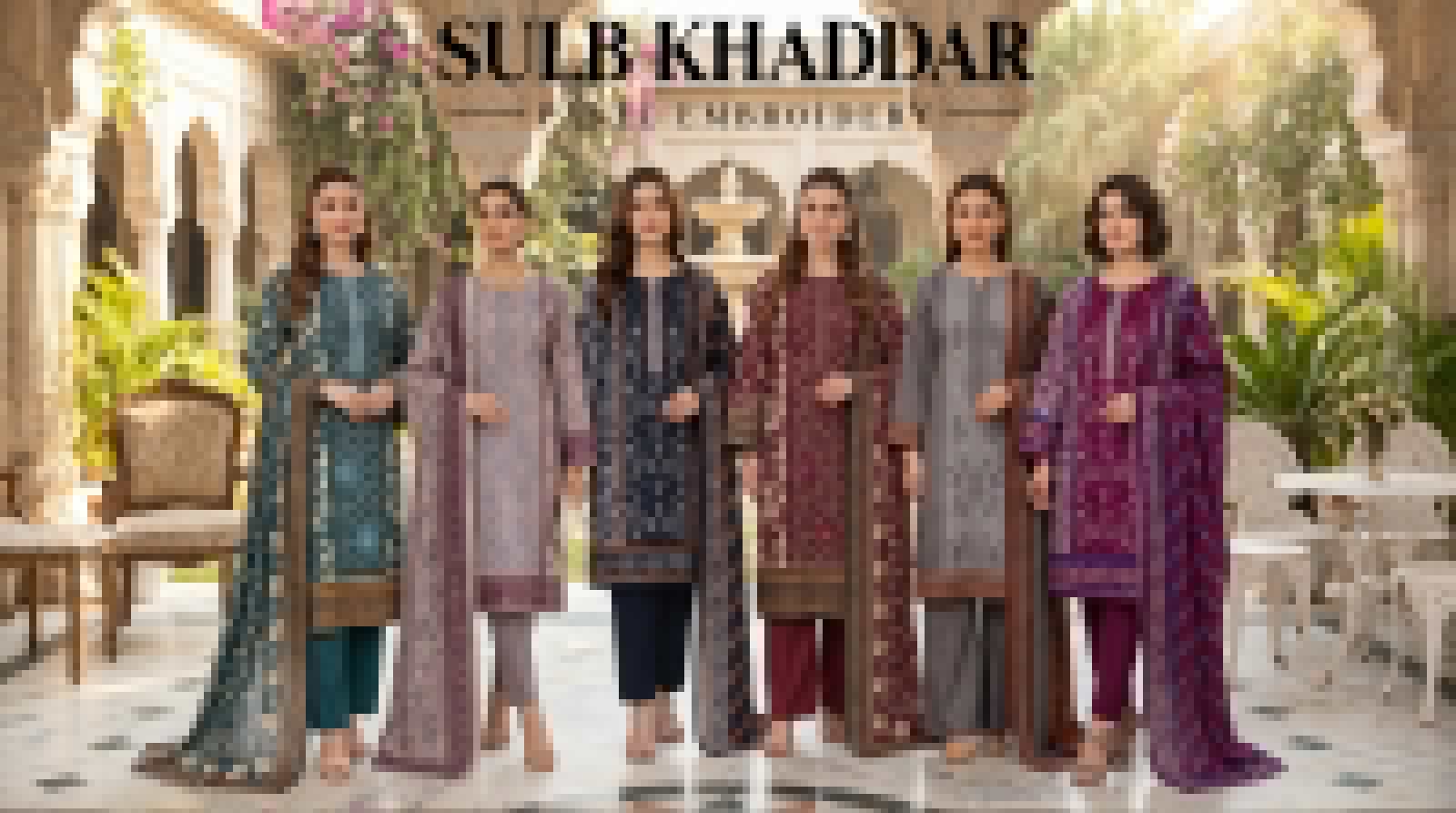 Slub Khaddar Embroidered 3PC Suit D#KD - DESIGN 01
