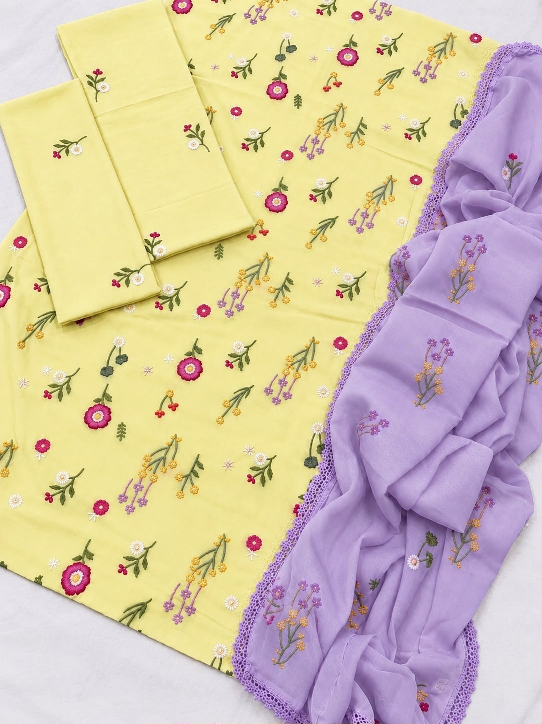 Cross Boti Airjet Dhanak 3pc Winter Casual - DESIGN 11