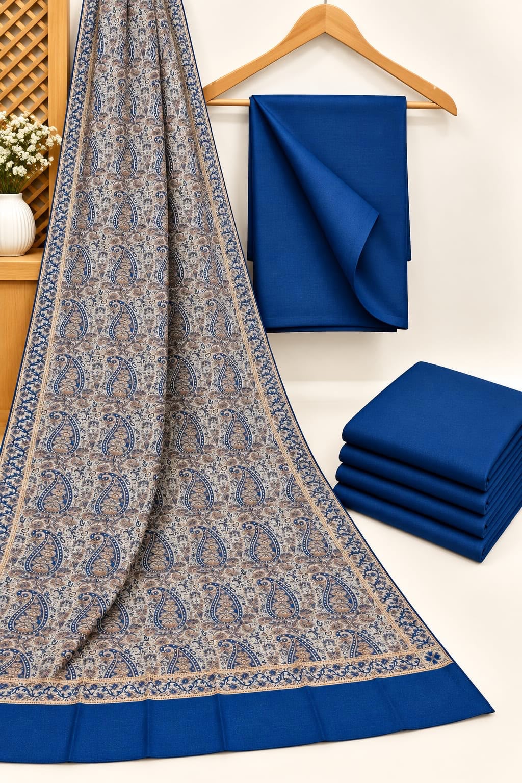 Dhanak 3PC Suit with Turkish Shawl - DESIGN 07