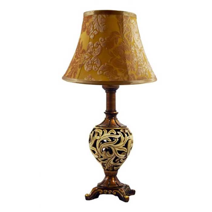 Antique Carving Table Lamp - Gold
