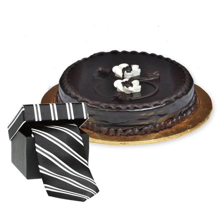 Chocolate Cake with a Tie
