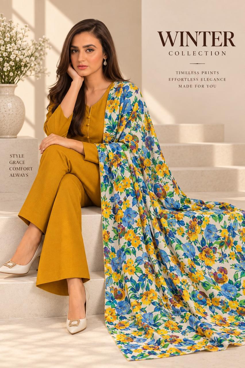 Dhanak Marina 3pc Collection - Mustard
