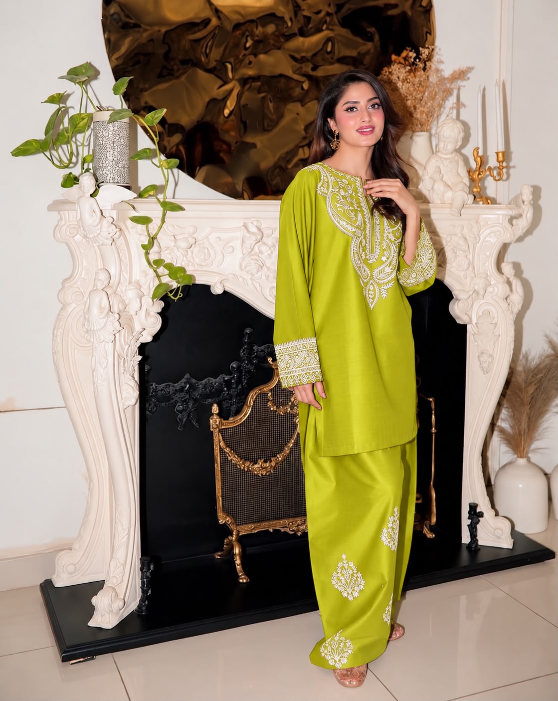 Urge Pret Dhanak Embroidered 3PC Suit - DESIGN 03