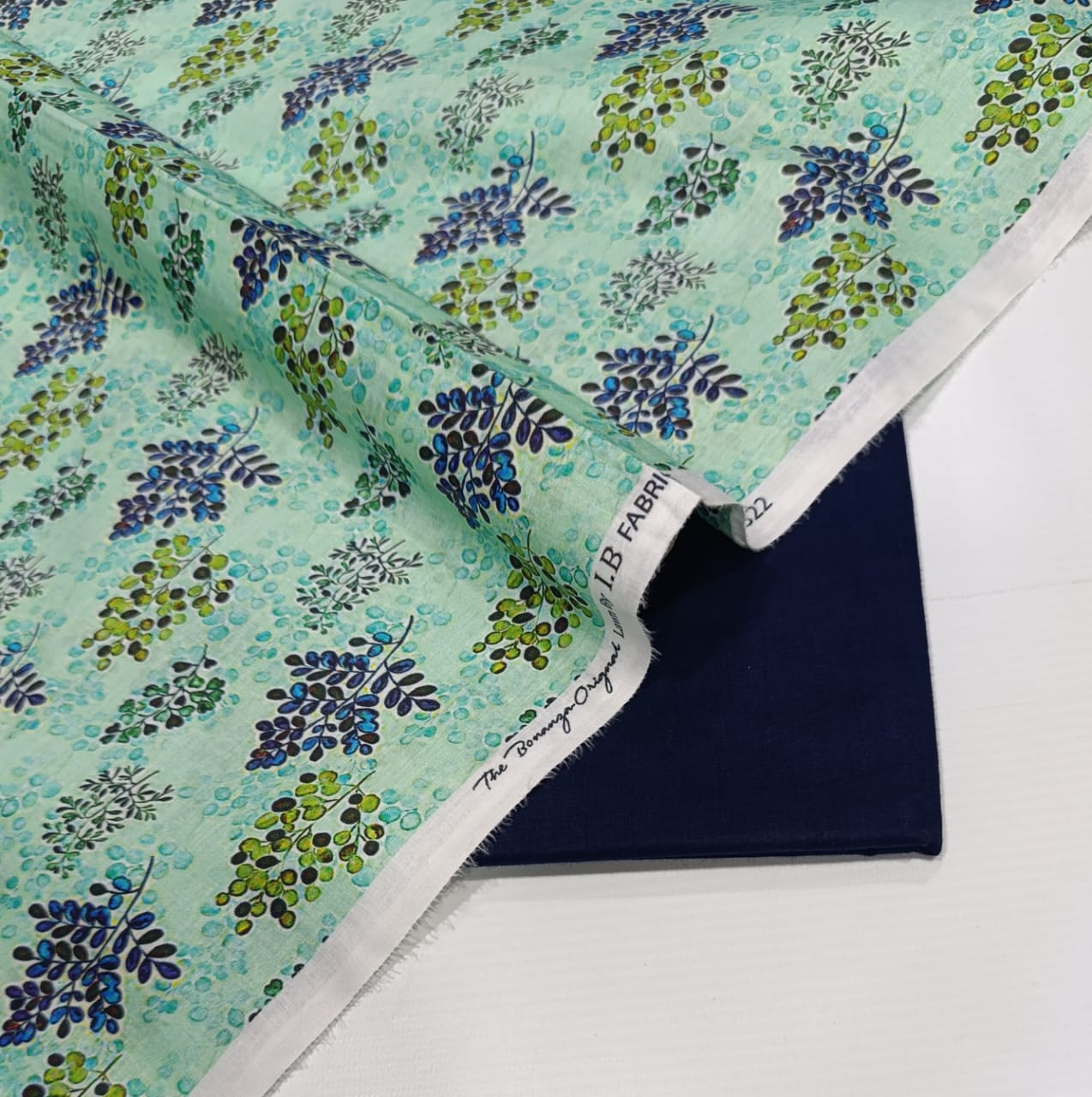 Bonanza 2pc Lawn Summer Collection - Mint Navy