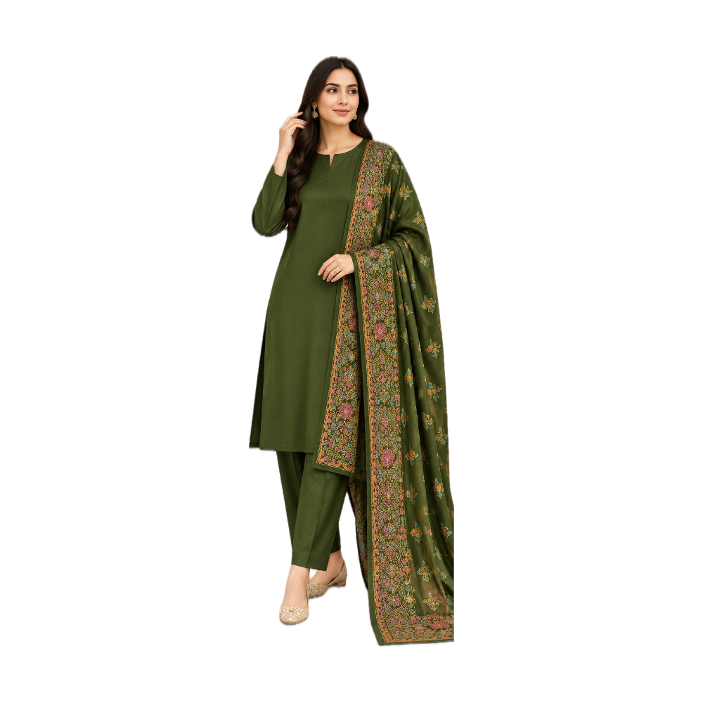 Danak Marina 3 PC Suit - Olive Green