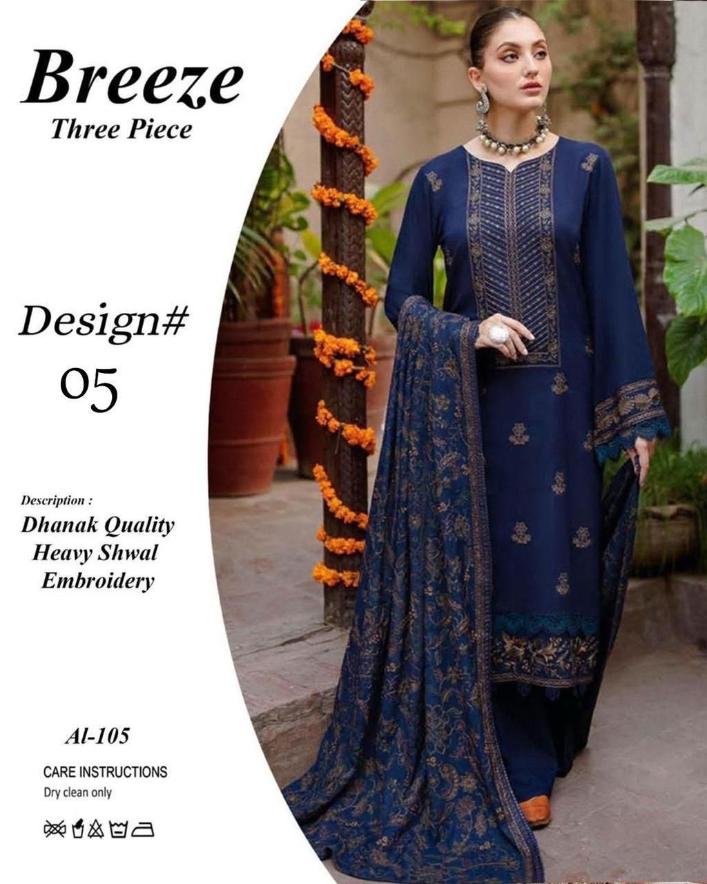 Bareeza AL 831 Dhanak Heavy Embroidered 3pc - DESIGN 33