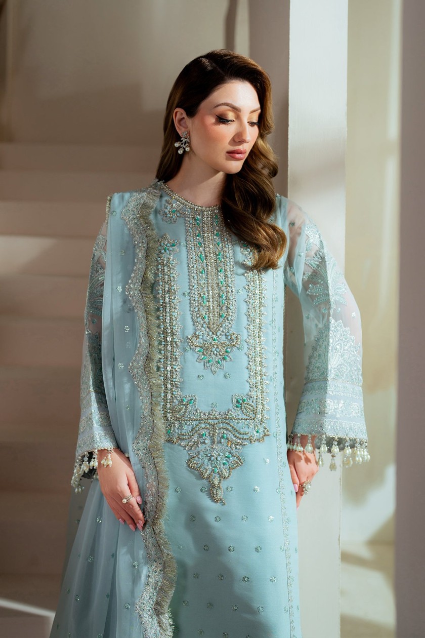 Alizeh Organza Embroidered 3PC Suit - DESIGN 02