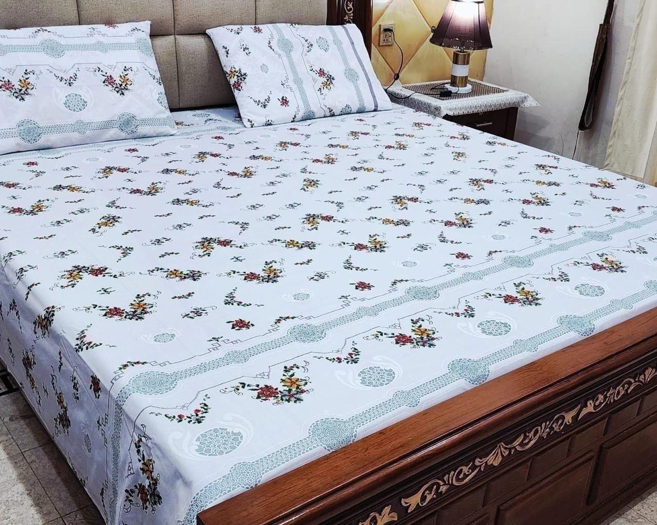 4pc Cotton BedSheet Set 60x90" - Design 9