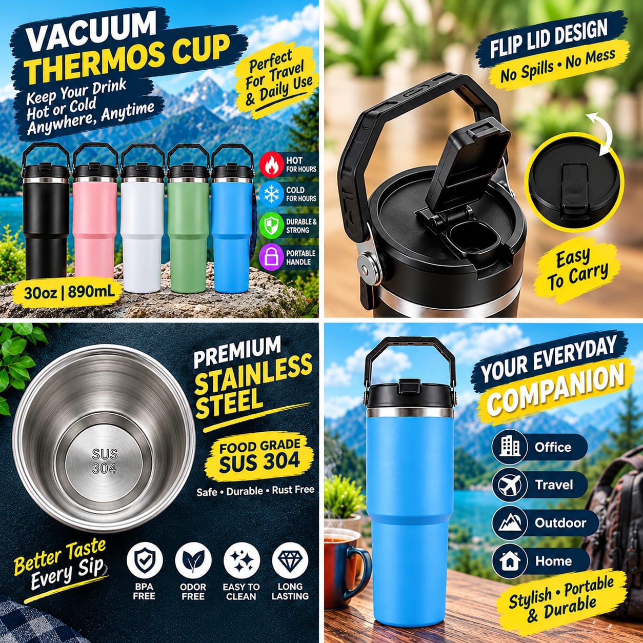 Thermos Cup Hot and Cold