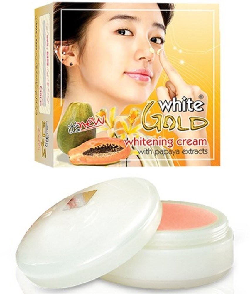 White Gold Whitening Cream Papaya Extracts Yellow