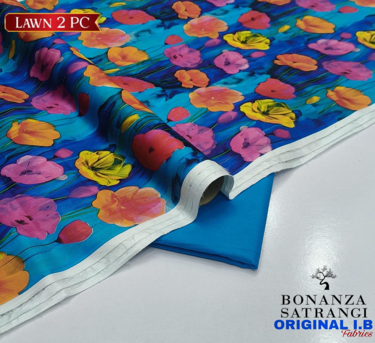 Bonanza 2pc Lawn Summer Collection - Blue Floral