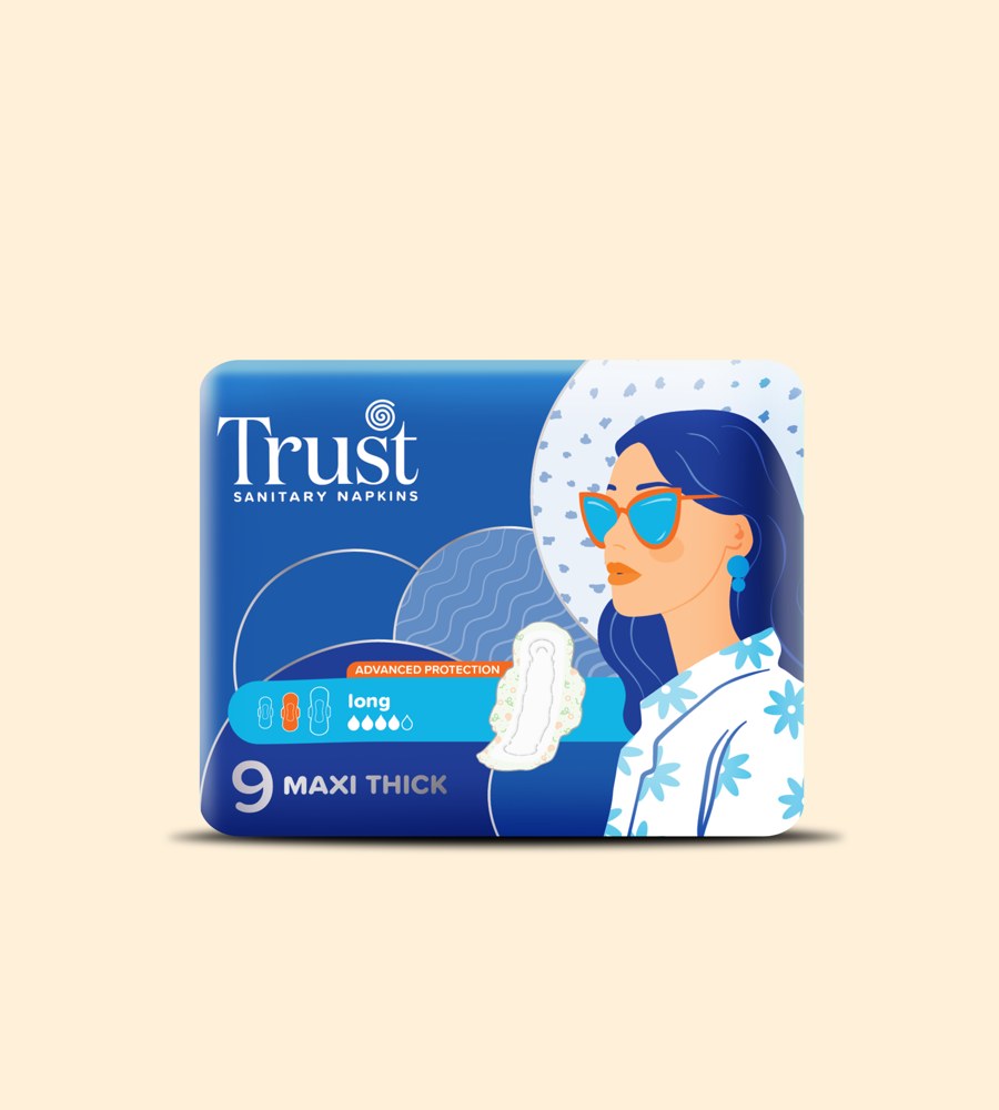 Trust Sanitary Napkins Maxi Thick 6Long Pads