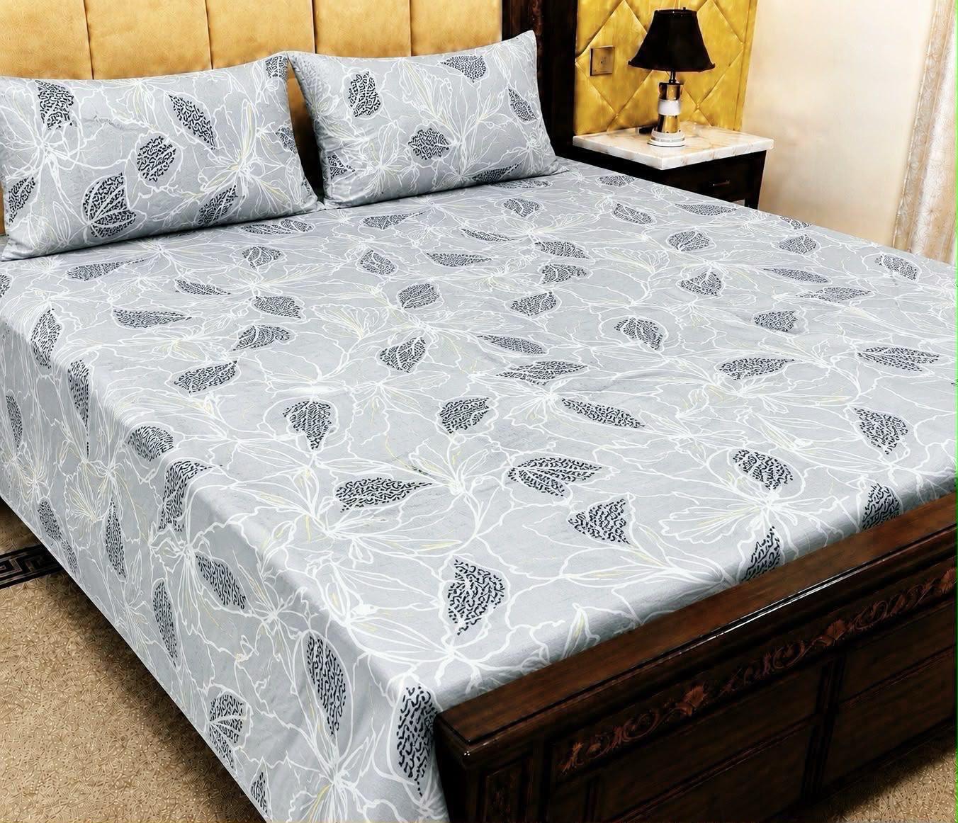 King Size BedSheet 3pc Pure Cotton - Export Quality - Design 13