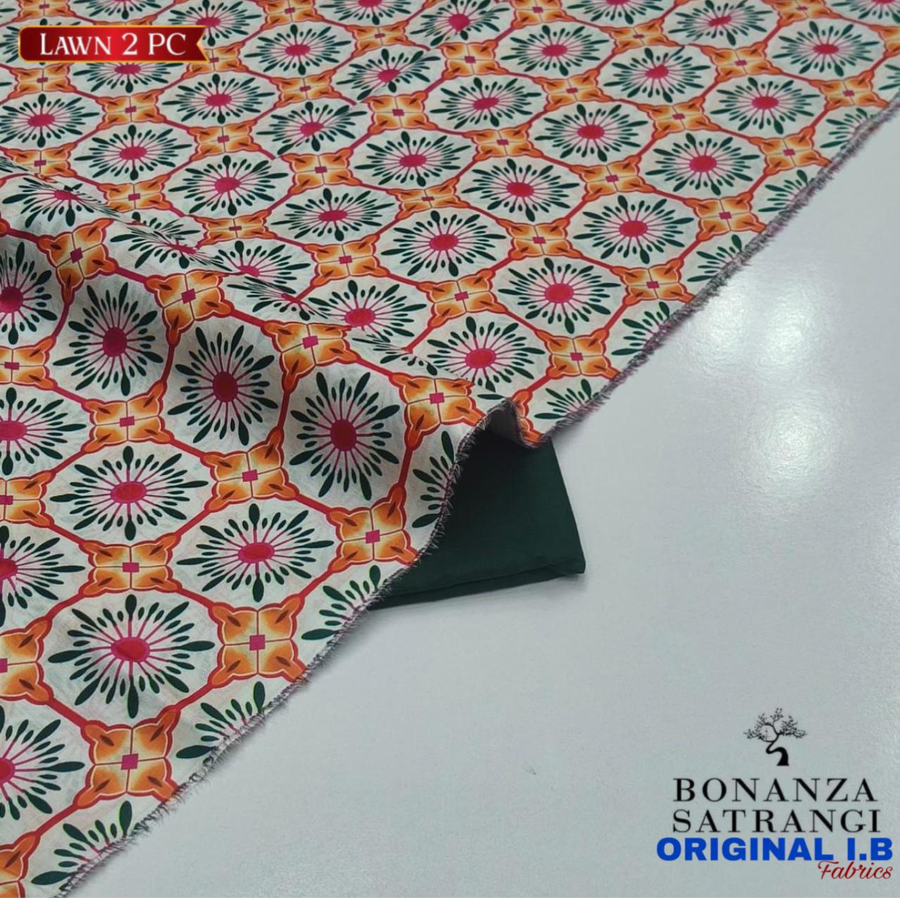 Bonanza 2pc Lawn Summer Collection - Orange Tile