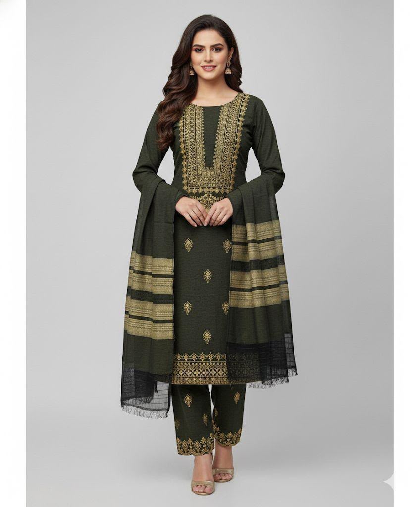 Khaadi Khaddar Embroidered 3PC Suit - DESIGN 04