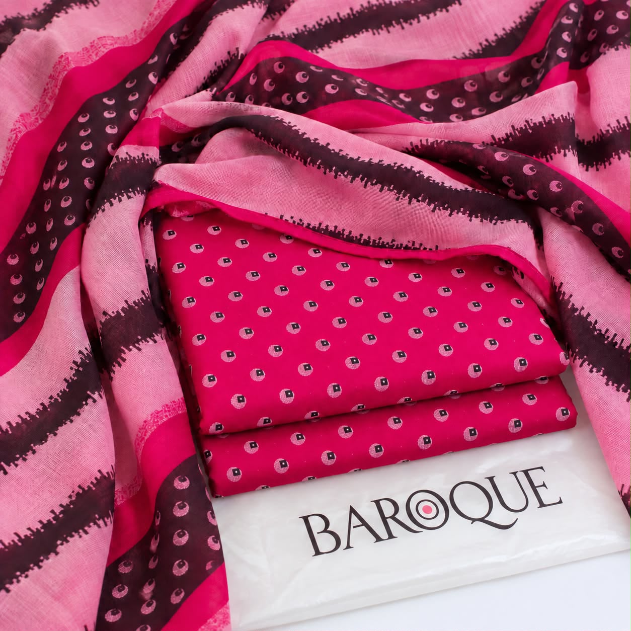 Barouqe 2799 Print Dhanak 3pc - DESIGN 04