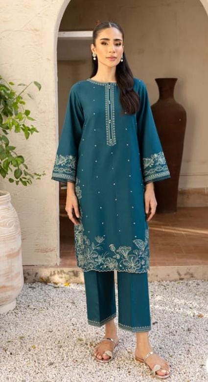 Dhanak Embroidered 2pc - DESIGN 10