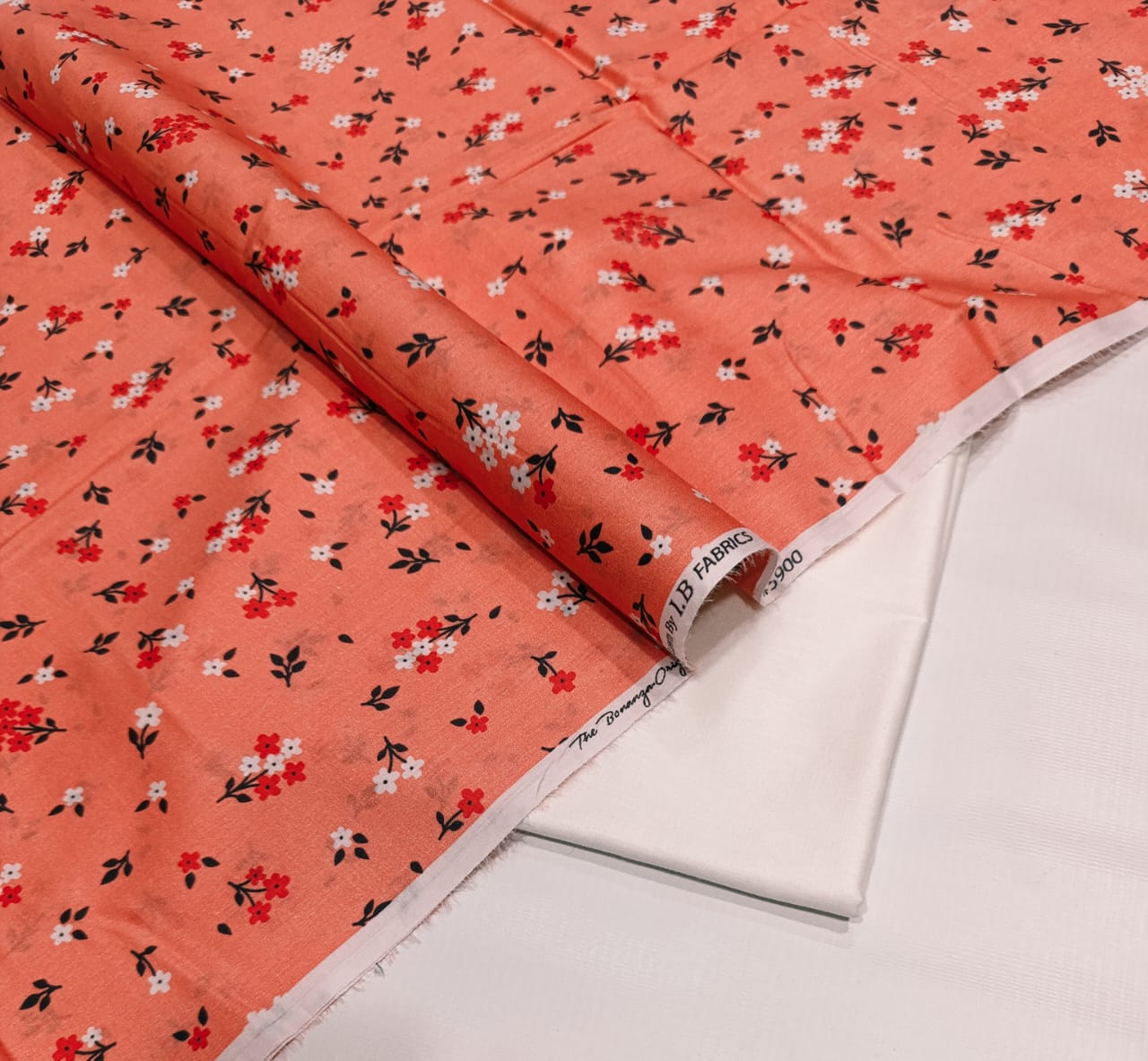Bonanza 2pc Lawn Summer Collection - Coral White
