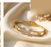 H Alphabet Branded Bangle