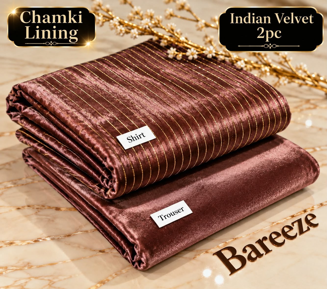 Indian Velvet 2pc with Chamki Lining Vol 26-27 - DESIGN 11