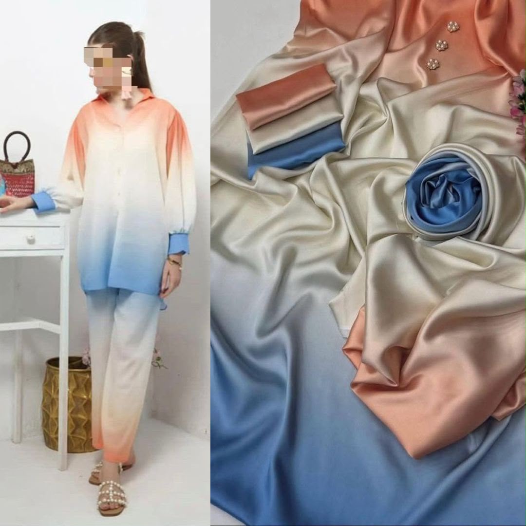 Shamooz Silk Digital Printed 3pc - Design 13