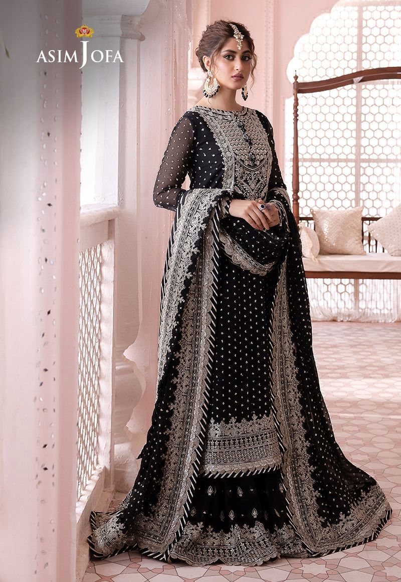Maria B Chiffon Embroidered 3PC Suit D#MD963 - DESIGN 02