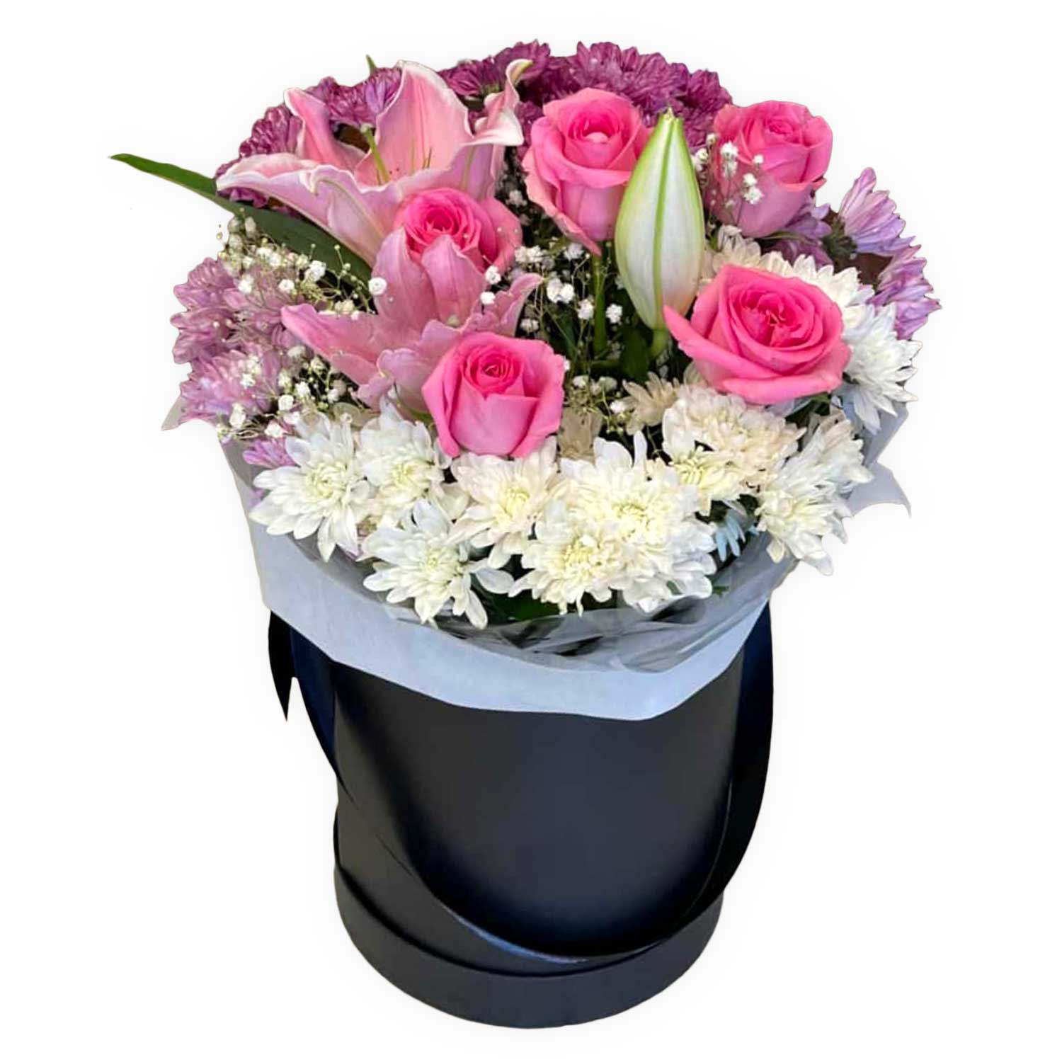 Imported Pink Flowers Head Box