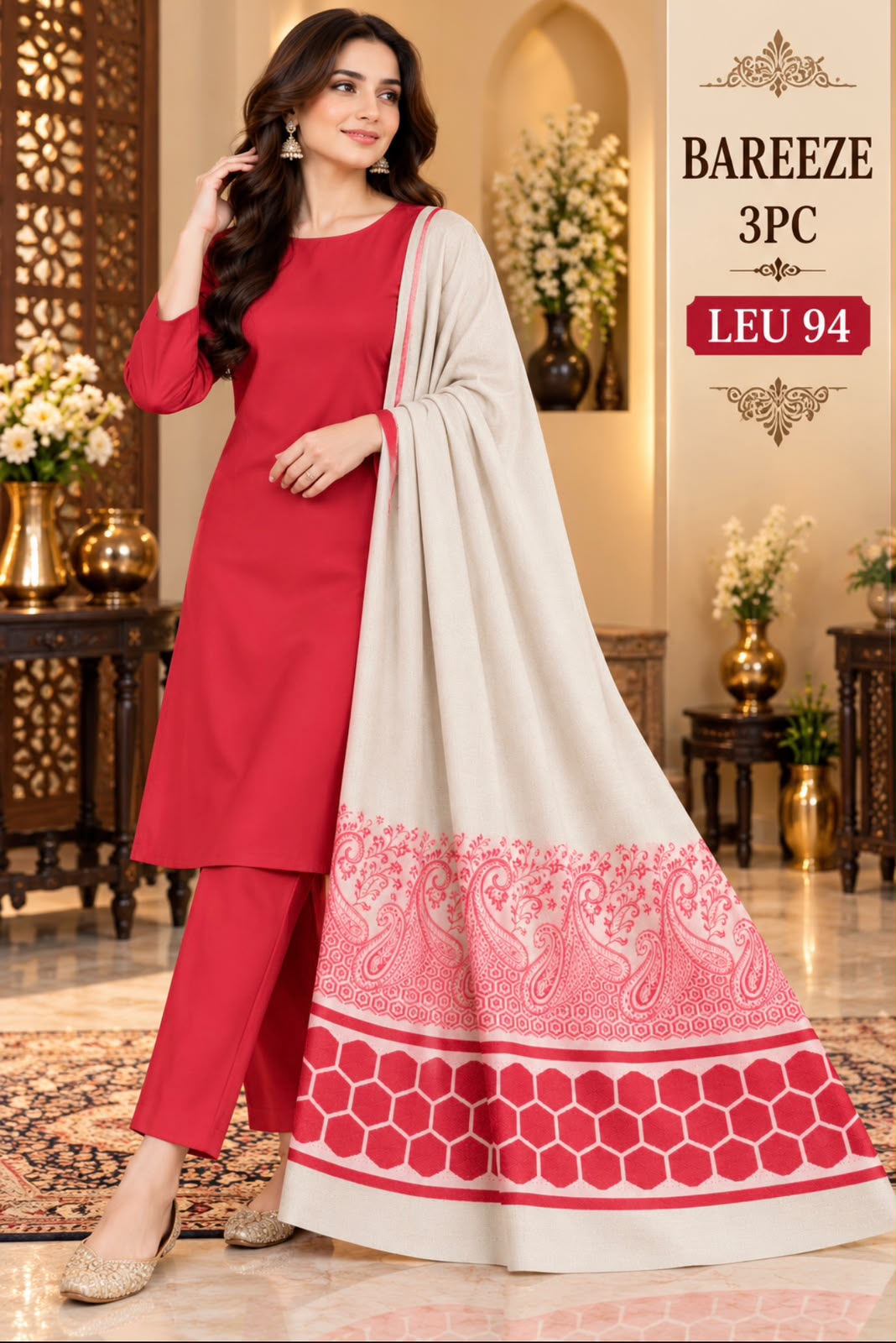 Bareeze Dhanak 3PC Suit D#LEU-94 - DESIGN 06