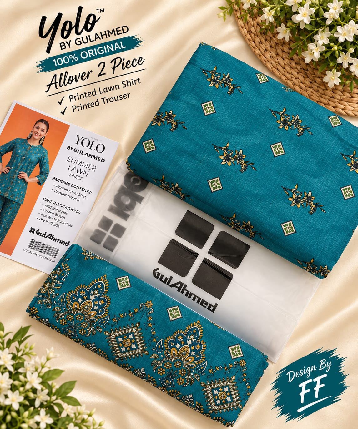 YOLO by Gul Ahmed Cords 2PC Lawn - DESIGN 10