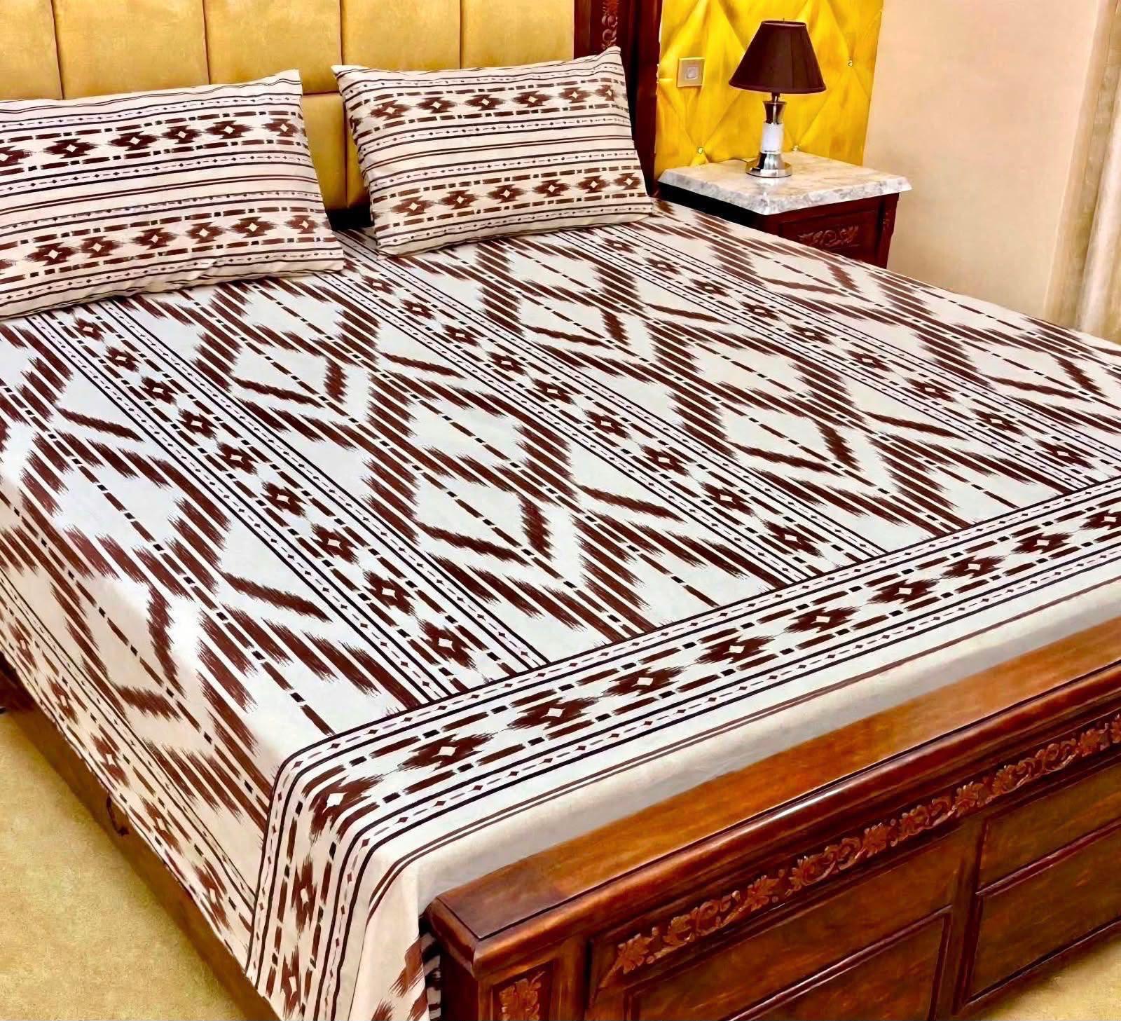 4pc Cotton BedSheet Set 60x90" - Design 15