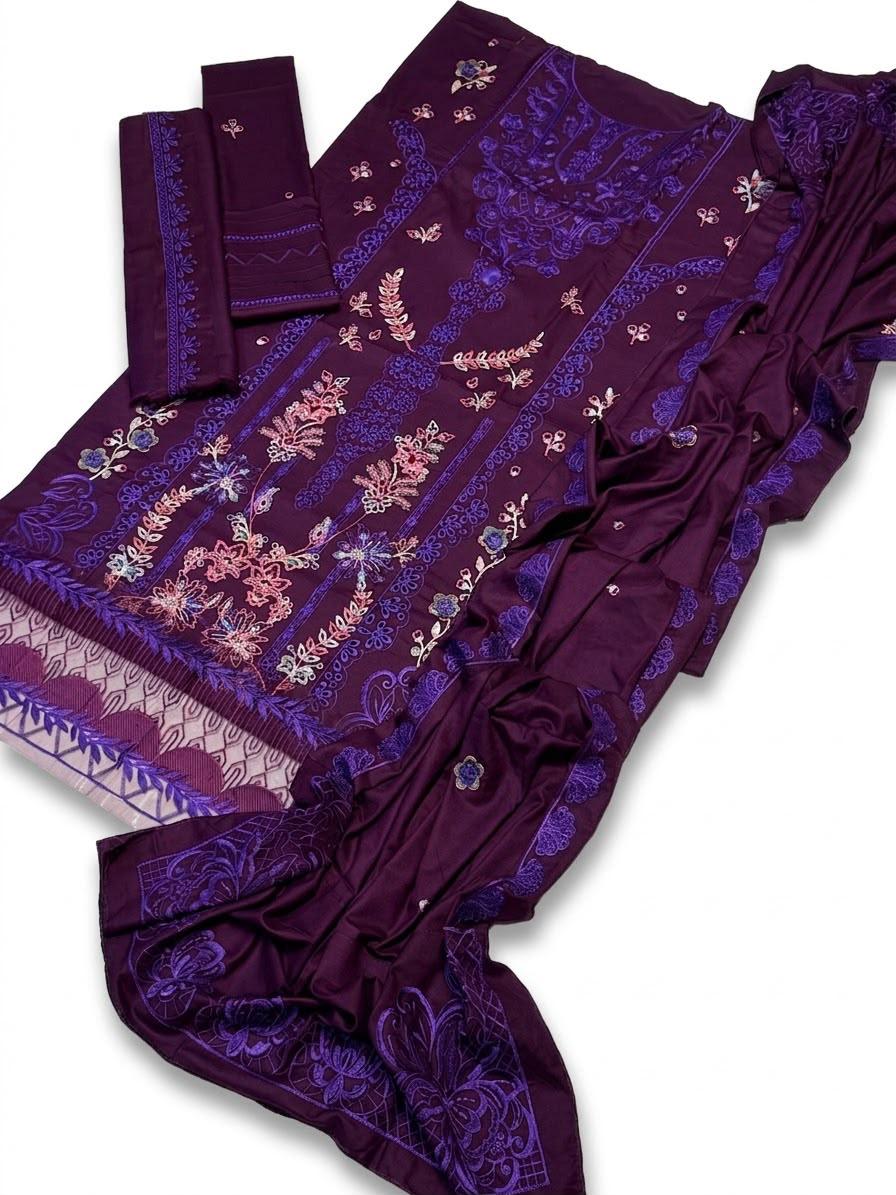 Laam Dhanak Winter 2pc Code Al-1203 - Heavy Embroidered - Design 5