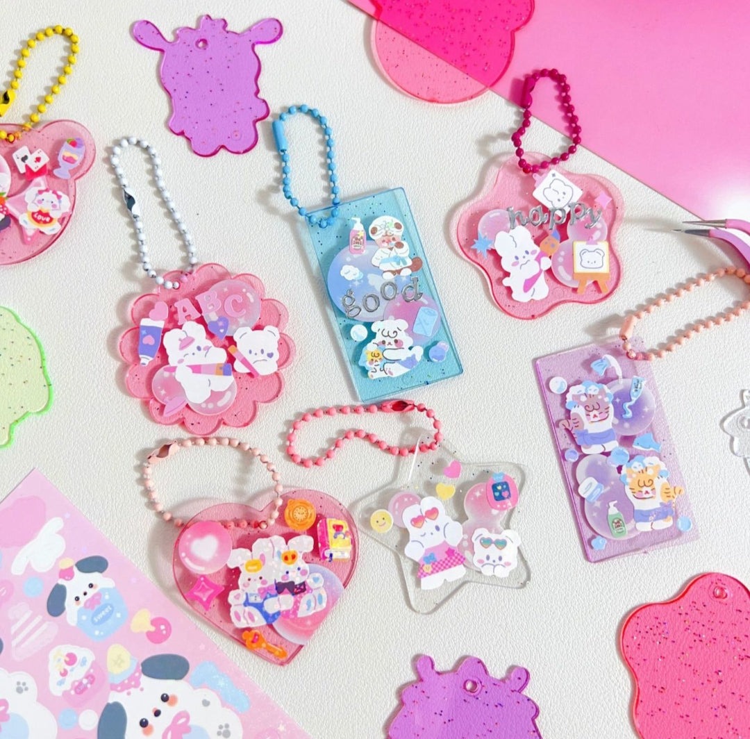 Sticker Key Chain with Scrapper 48 Pcs Display Box-TK9624