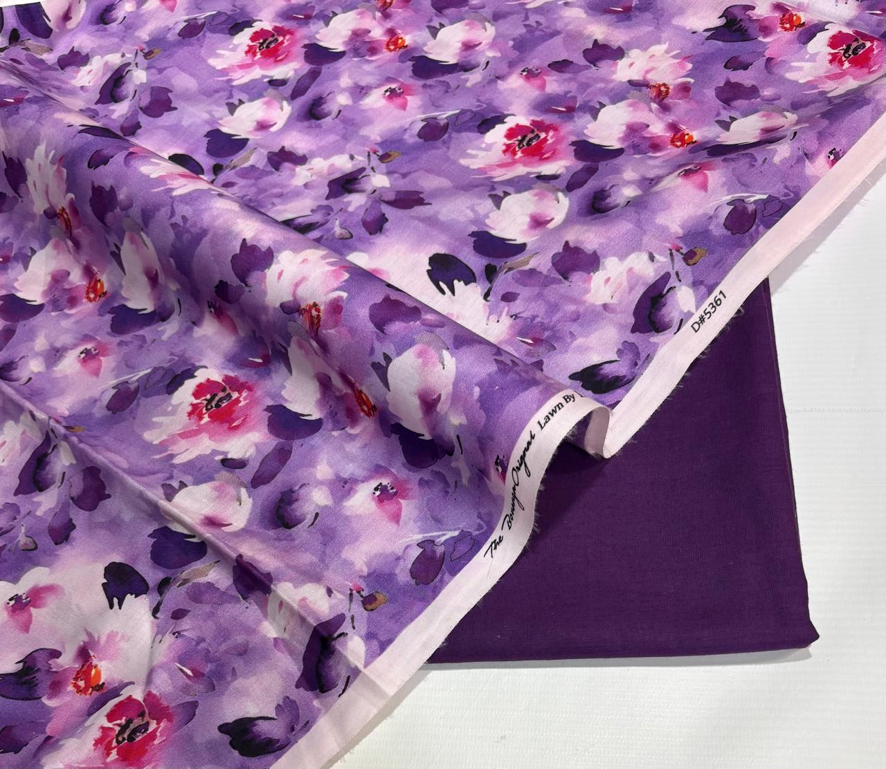 Bonanza 2pc Lawn Summer Collection - Purple Floral