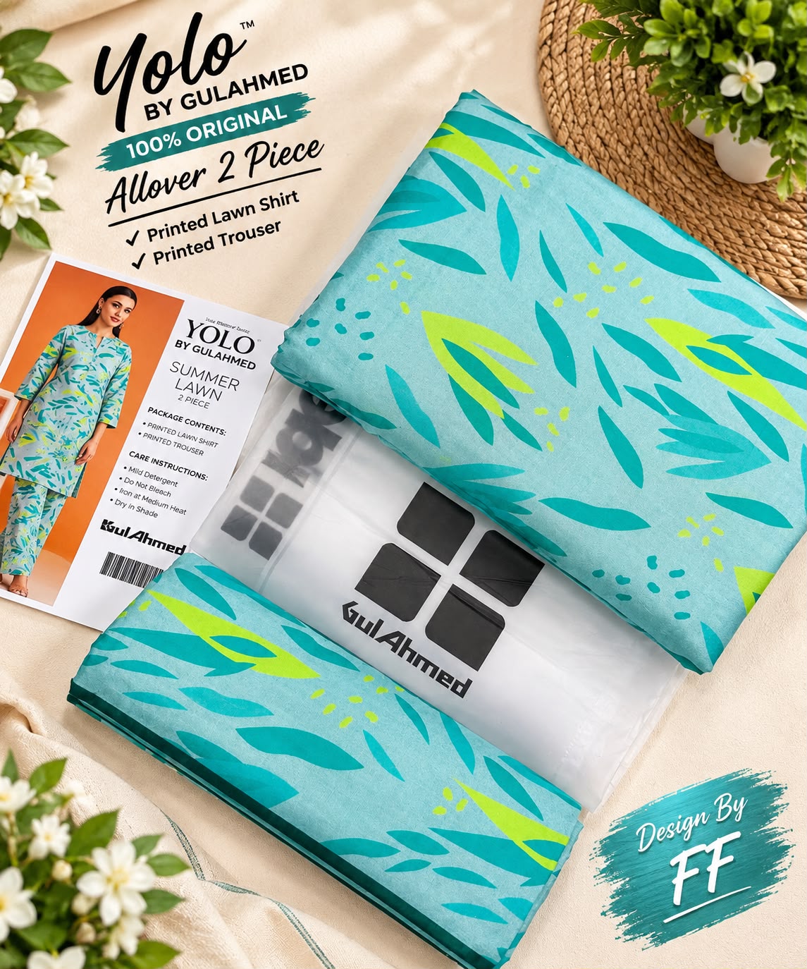 YOLO by Gul Ahmed Cords 2PC Lawn - DESIGN 07